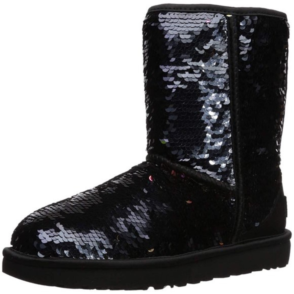 Black Ugg Classic Short Sequin Boot